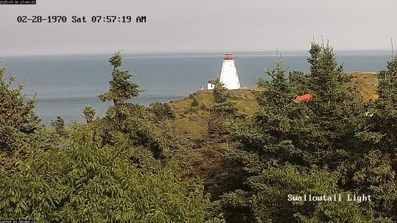 Web Cam image of Grand Manan (Swallowtail Light House)