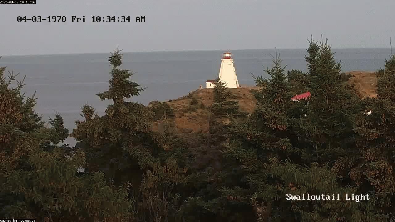 Web Cam image of Grand Manan (Swallowtail Light House)