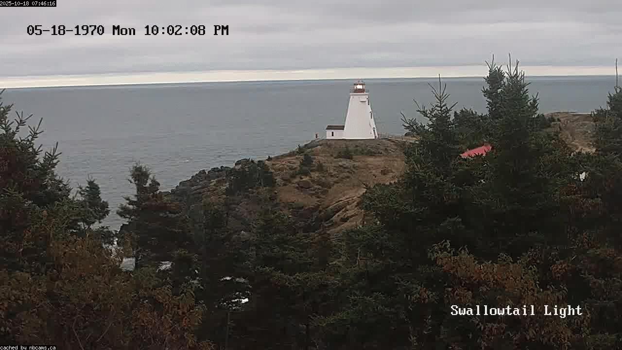 Web Cam image of Grand Manan (Swallowtail Light House)