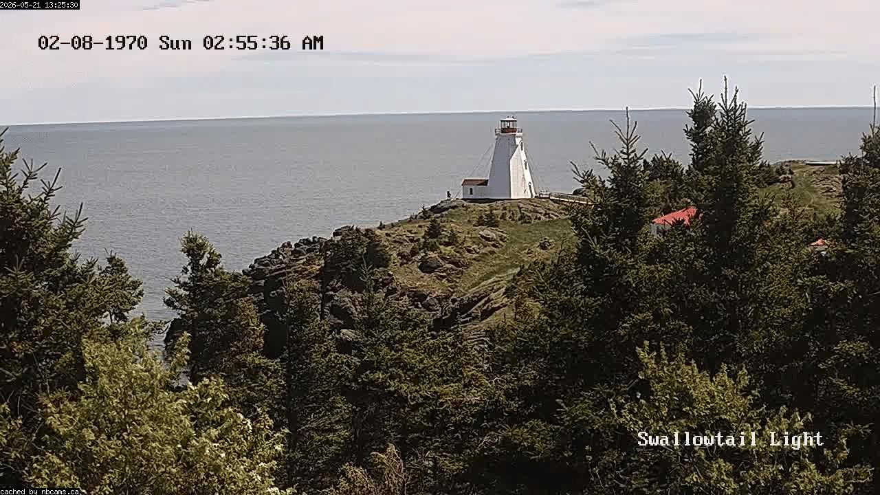 Web Cam image of Grand Manan (Swallowtail Light House)