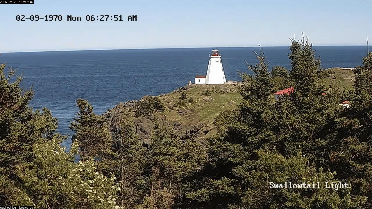 Web Cam image of Grand Manan (Swallowtail Light House)