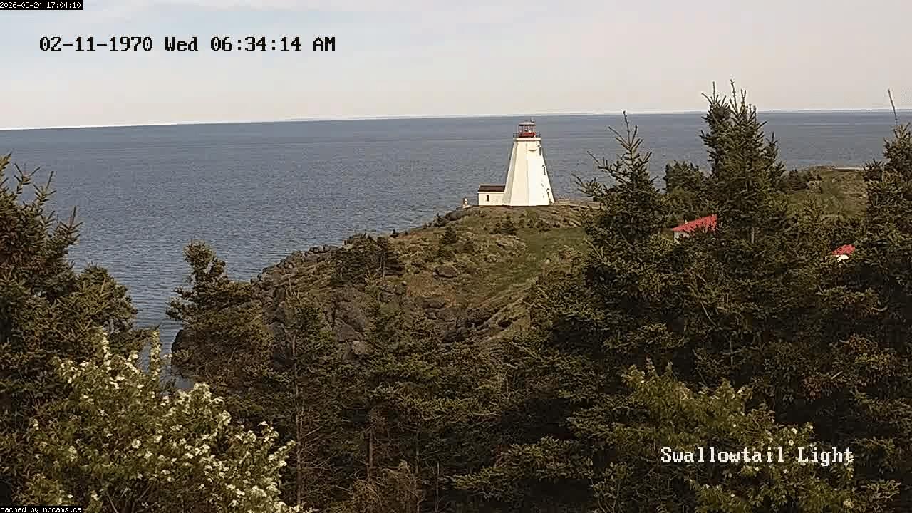 Web Cam image of Grand Manan (Swallowtail Light House)