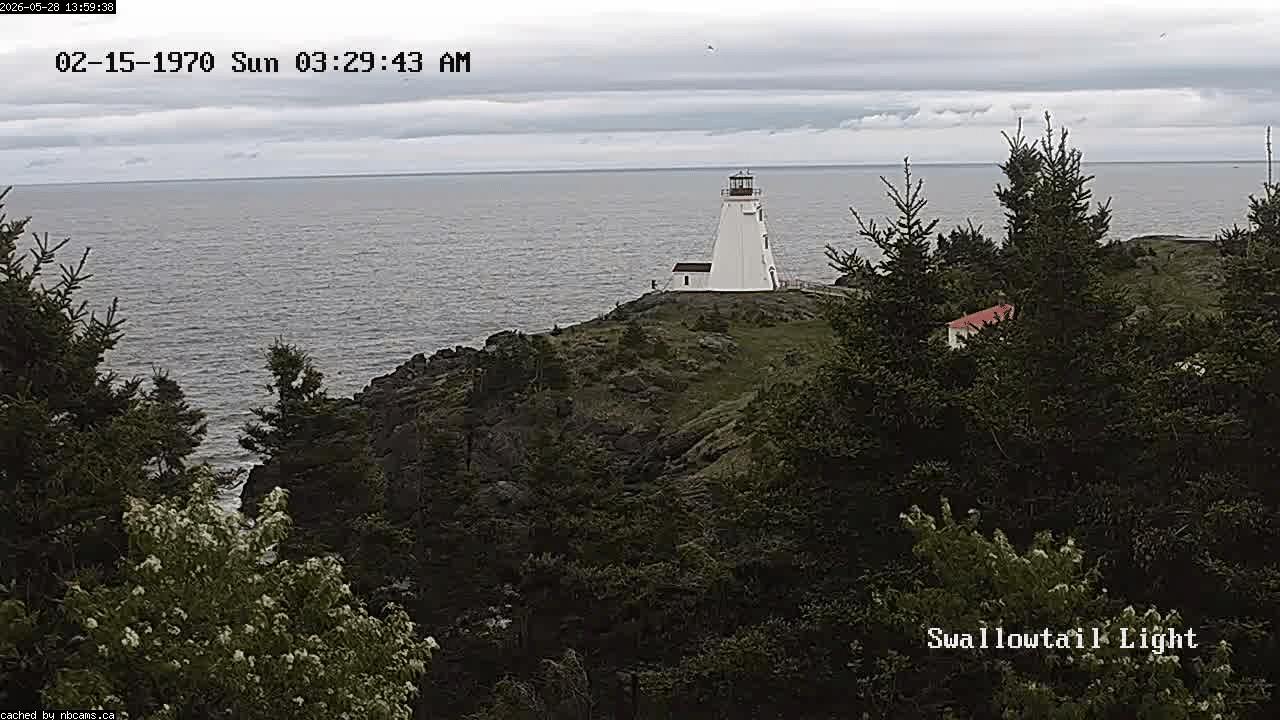 Web Cam image of Grand Manan (Swallowtail Light House)