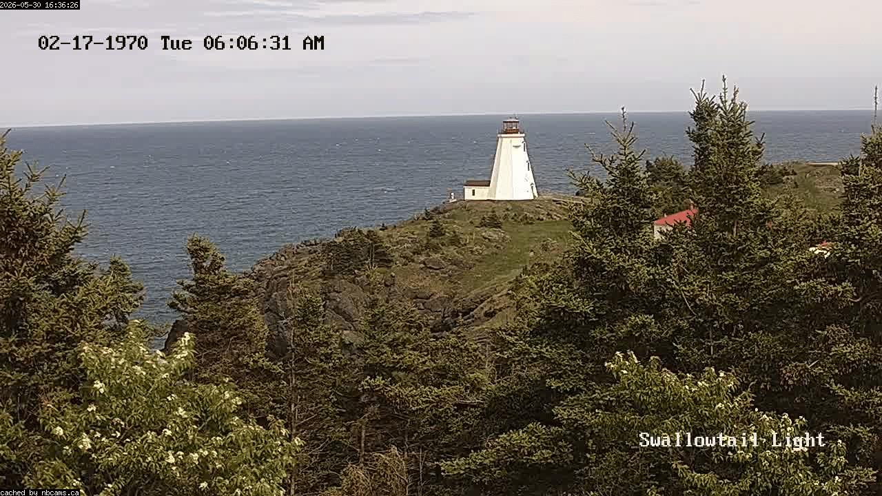 Web Cam image of Grand Manan (Swallowtail Light House)