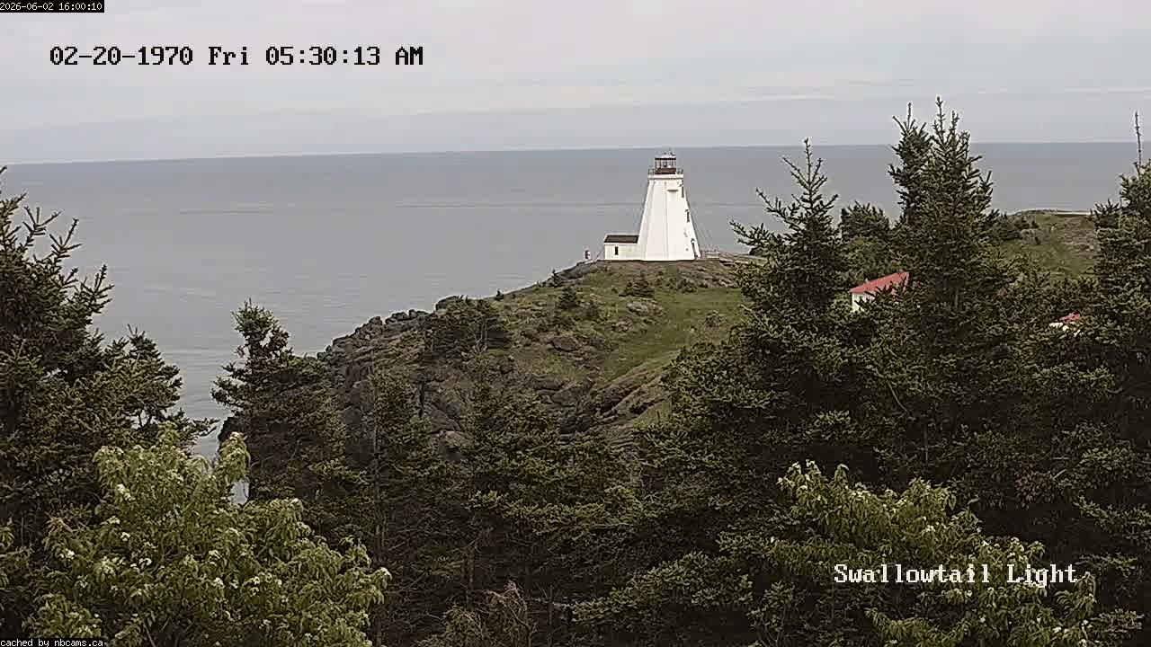 Web Cam image of Grand Manan (Swallowtail Light House)
