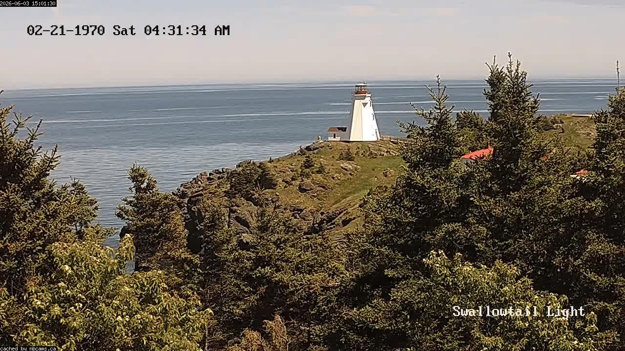 Web Cam image of Grand Manan (Swallowtail Light House)
