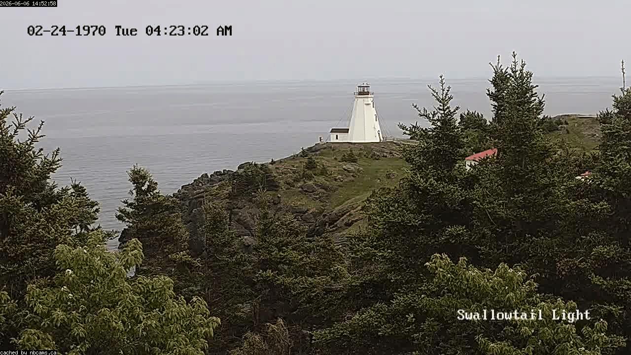 Web Cam image of Grand Manan (Swallowtail Light House)