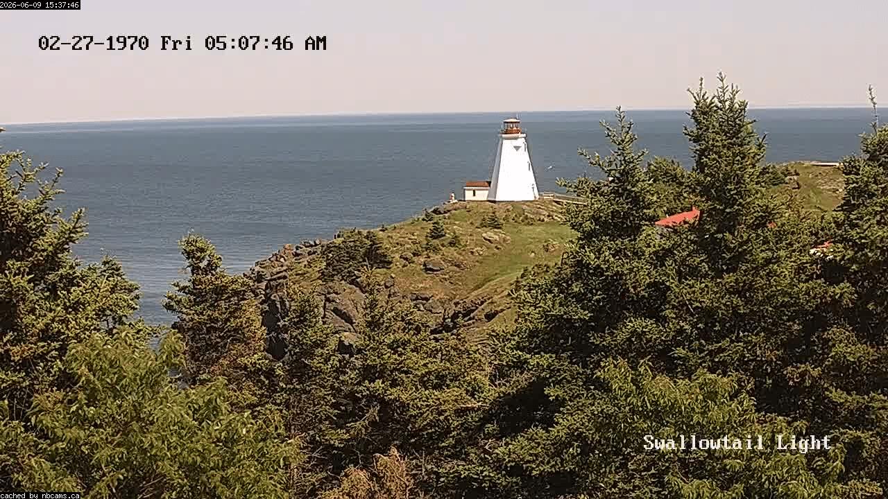 Web Cam image of Grand Manan (Swallowtail Light House)