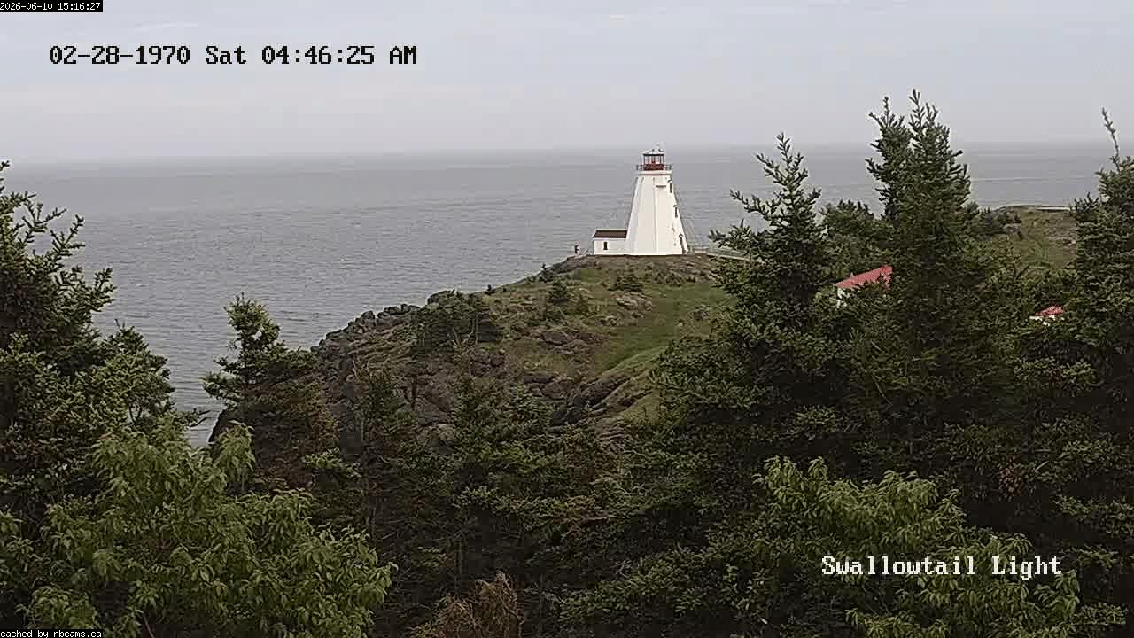 Web Cam image of Grand Manan (Swallowtail Light House)