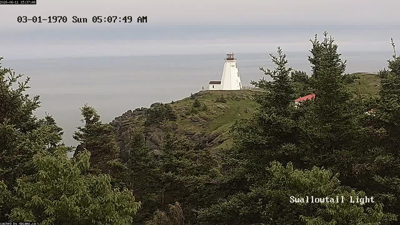 Web Cam image of Grand Manan (Swallowtail Light House)