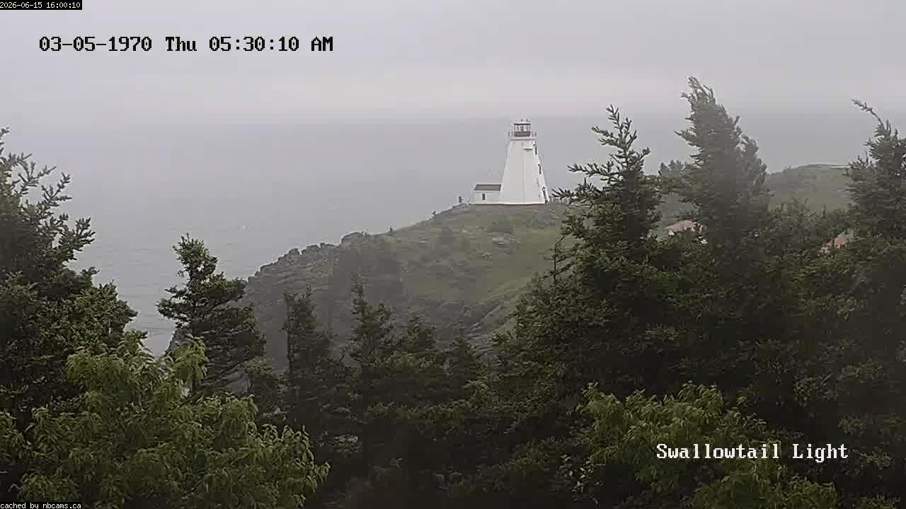 Web Cam image of Grand Manan (Swallowtail Light House)