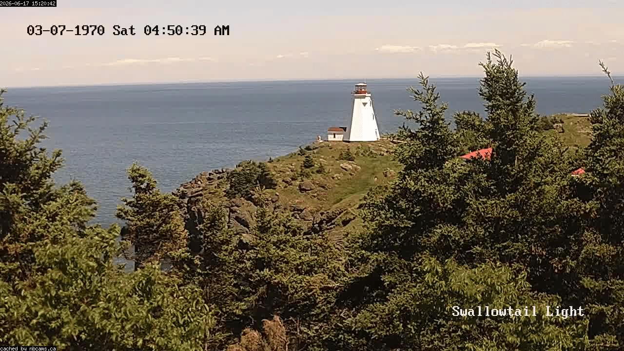 Web Cam image of Grand Manan (Swallowtail Light House)