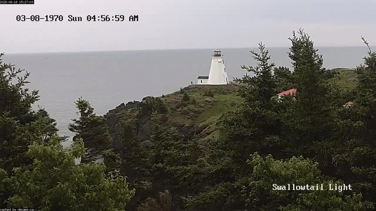 Web Cam image of Grand Manan (Swallowtail Light House)