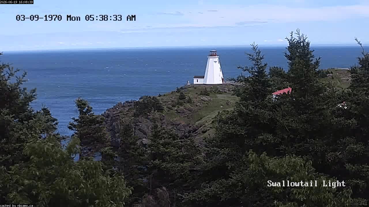 Web Cam image of Grand Manan (Swallowtail Light House)