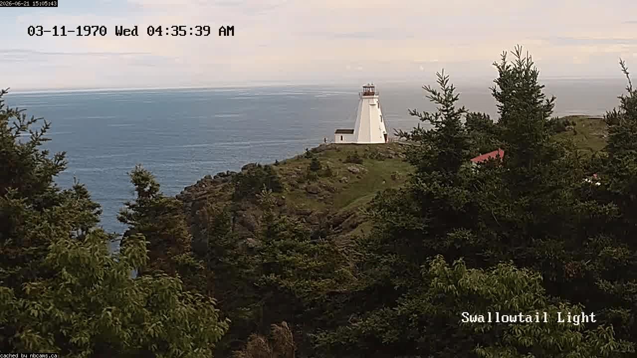 Web Cam image of Grand Manan (Swallowtail Light House)