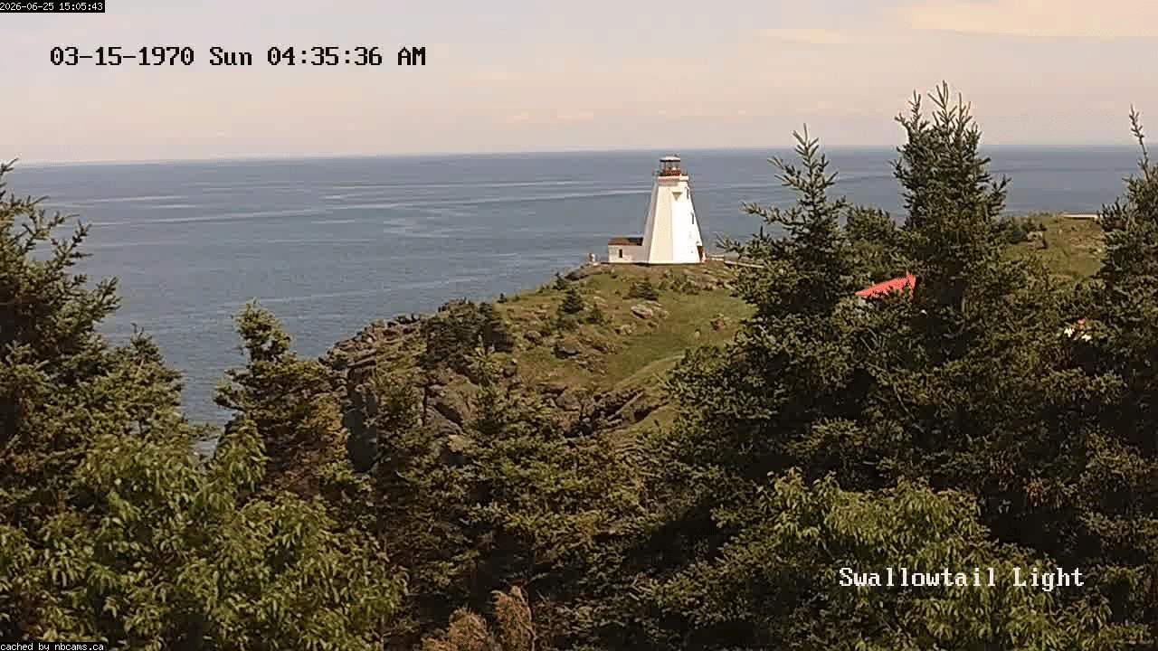 Web Cam image of Grand Manan (Swallowtail Light House)