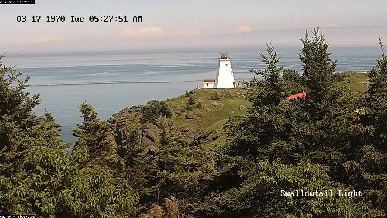 Web Cam image of Grand Manan (Swallowtail Light House)