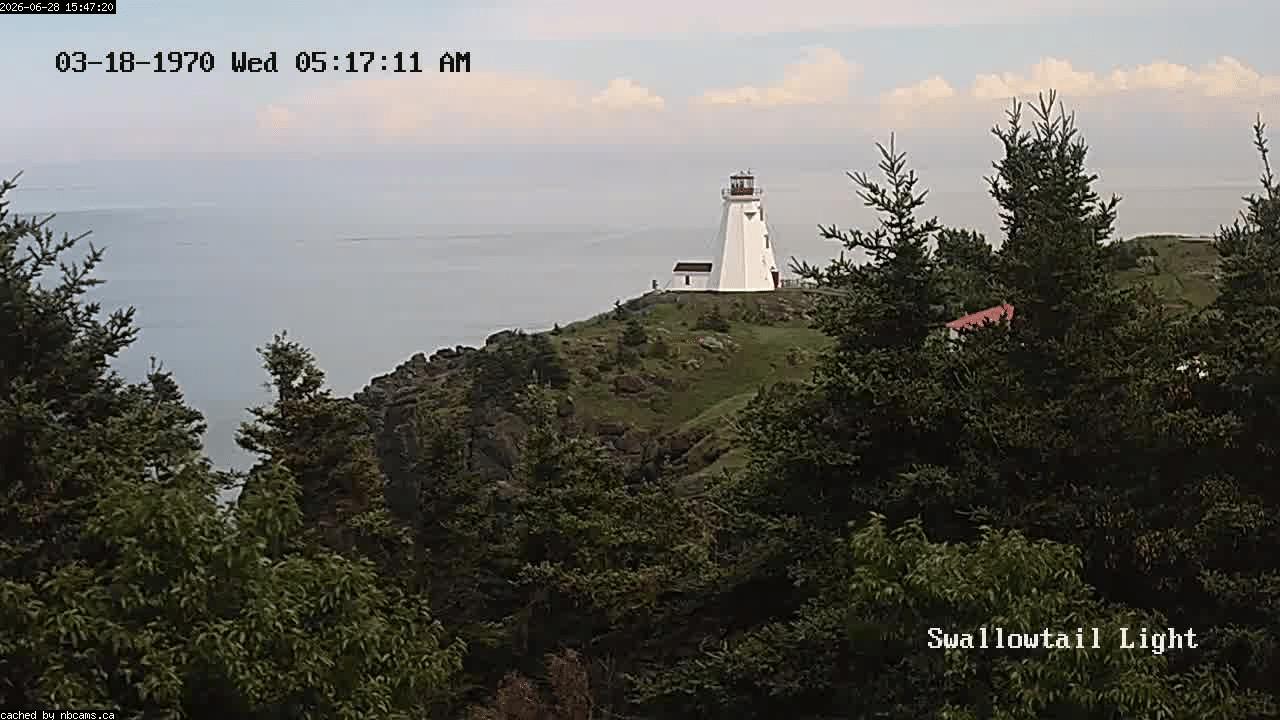 Web Cam image of Grand Manan (Swallowtail Light House)