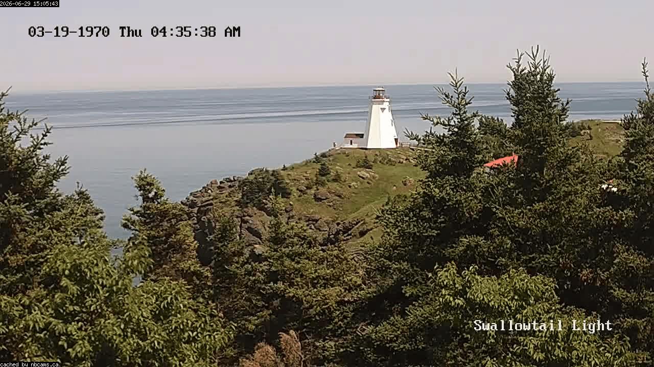 Web Cam image of Grand Manan (Swallowtail Light House)