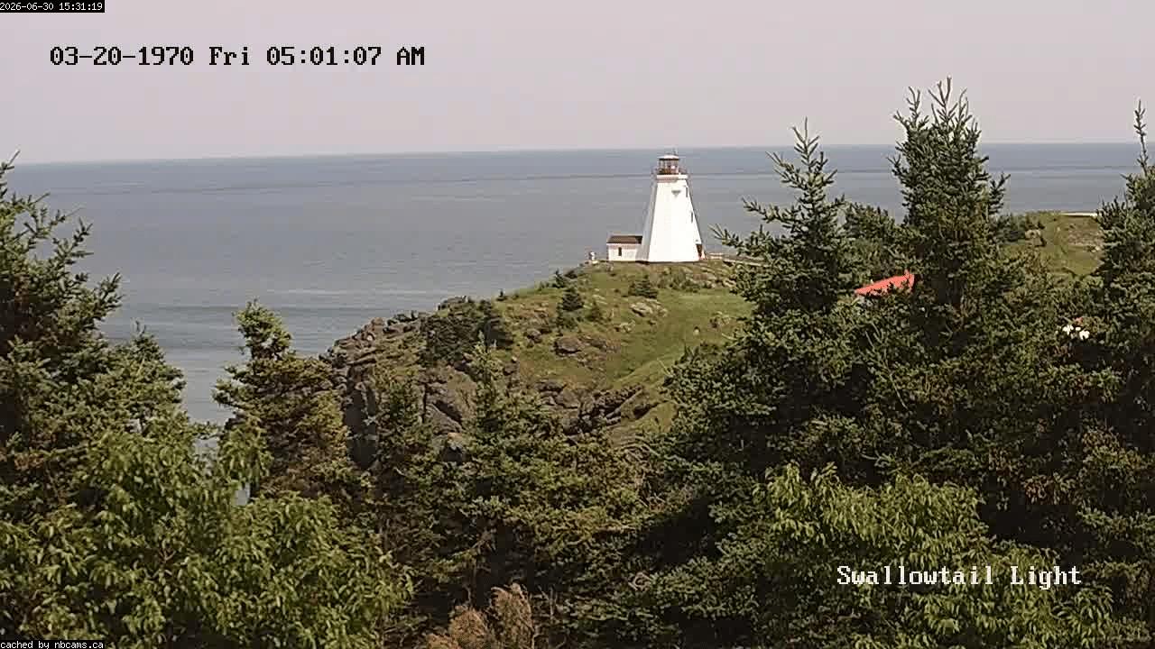 Web Cam image of Grand Manan (Swallowtail Light House)