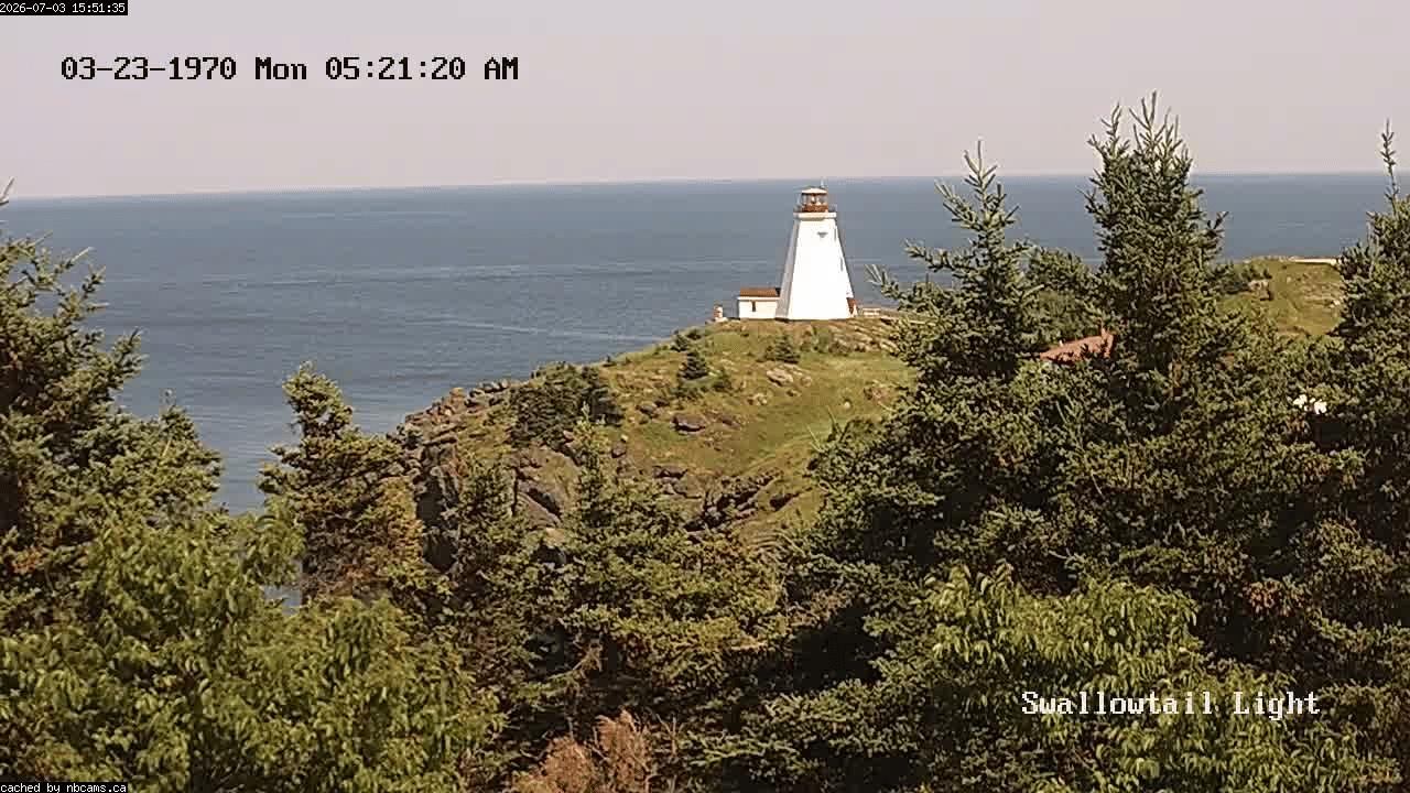 Web Cam image of Grand Manan (Swallowtail Light House)