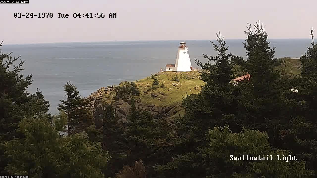 Web Cam image of Grand Manan (Swallowtail Light House)