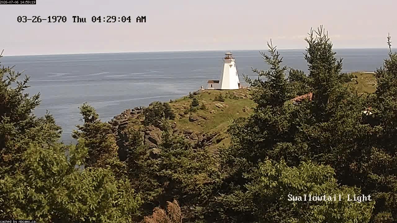 Web Cam image of Grand Manan (Swallowtail Light House)