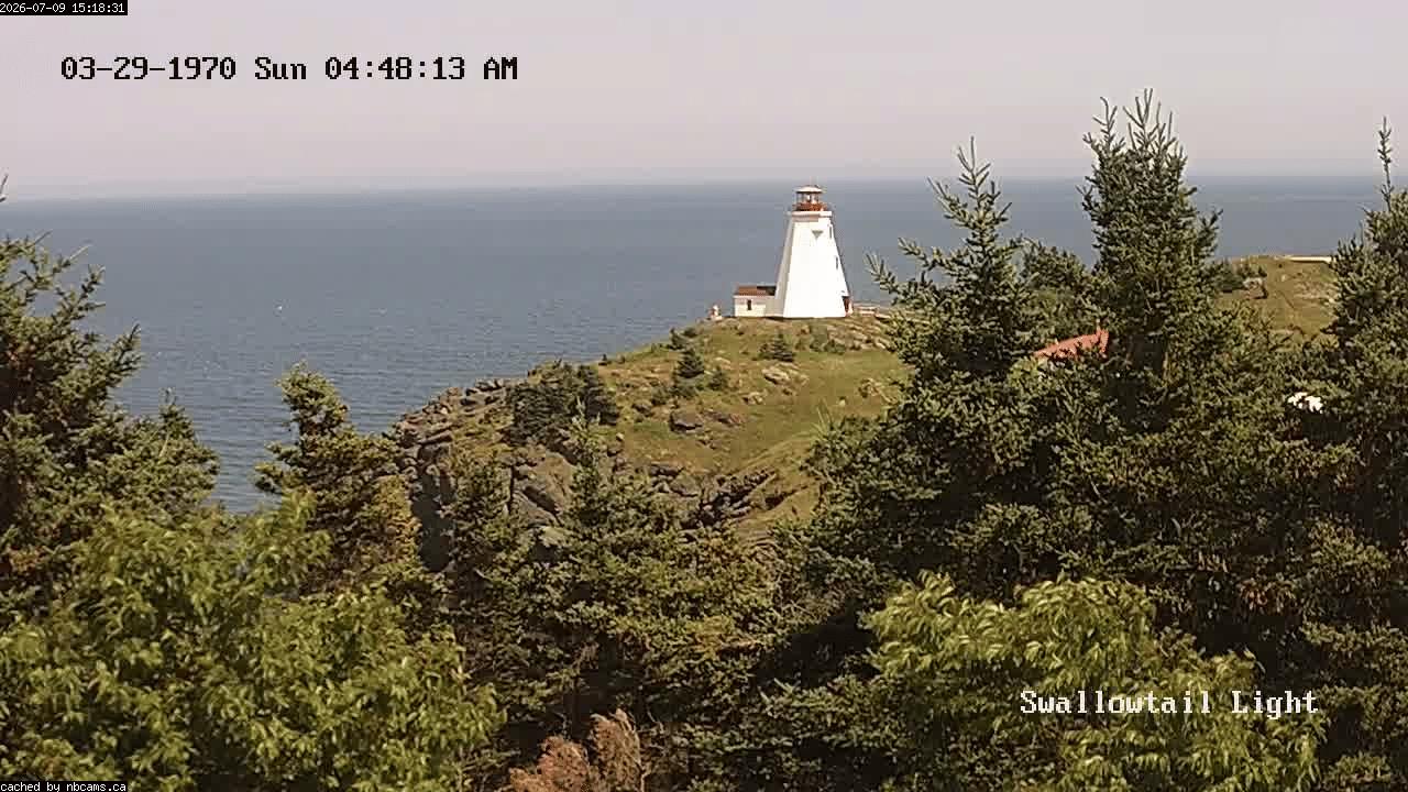 Web Cam image of Grand Manan (Swallowtail Light House)