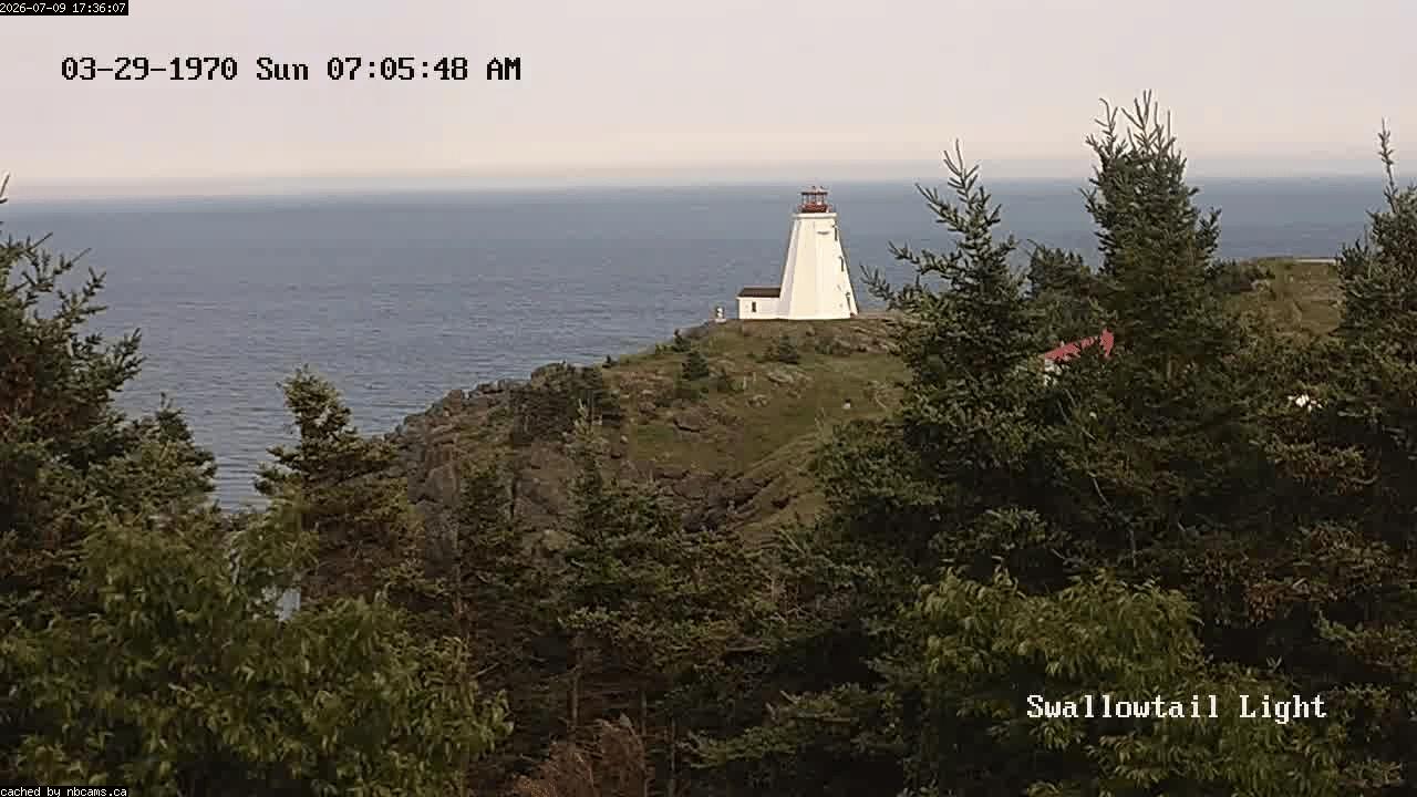 Web Cam image of Grand Manan (Swallowtail Light House)
