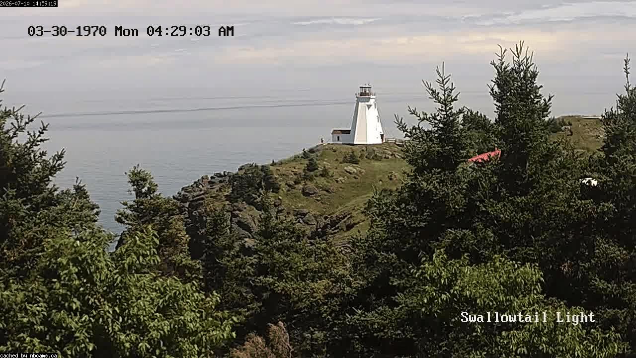 Web Cam image of Grand Manan (Swallowtail Light House)