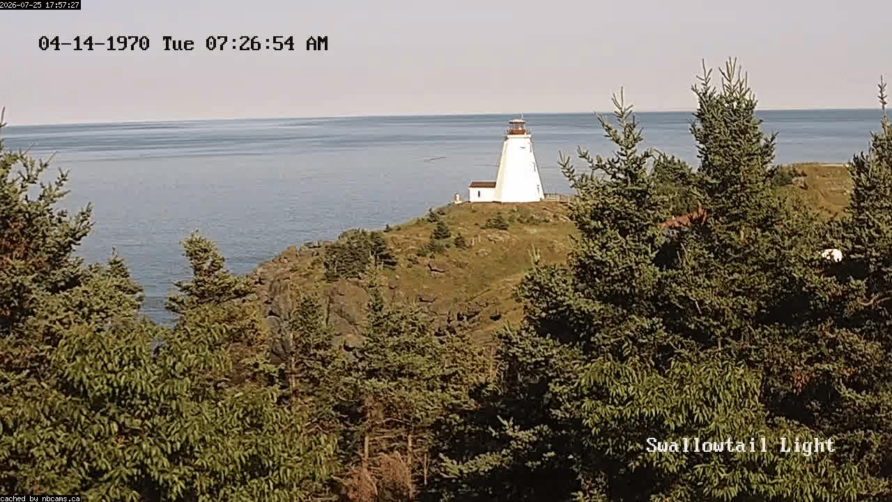 Web Cam image of Grand Manan (Swallowtail Light House)