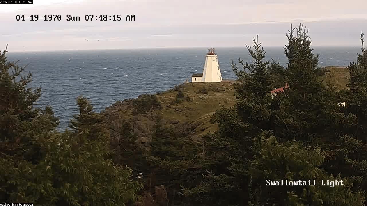 Web Cam image of Grand Manan (Swallowtail Light House)