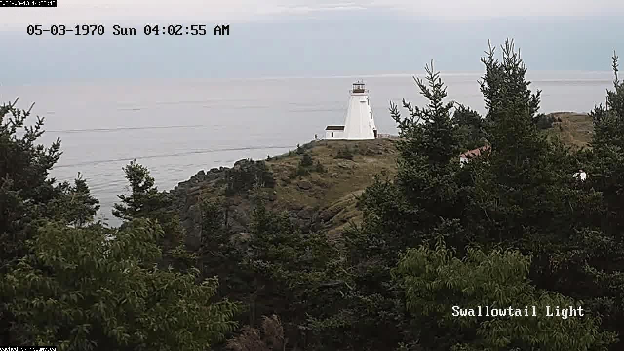 Web Cam image of Grand Manan (Swallowtail Light House)