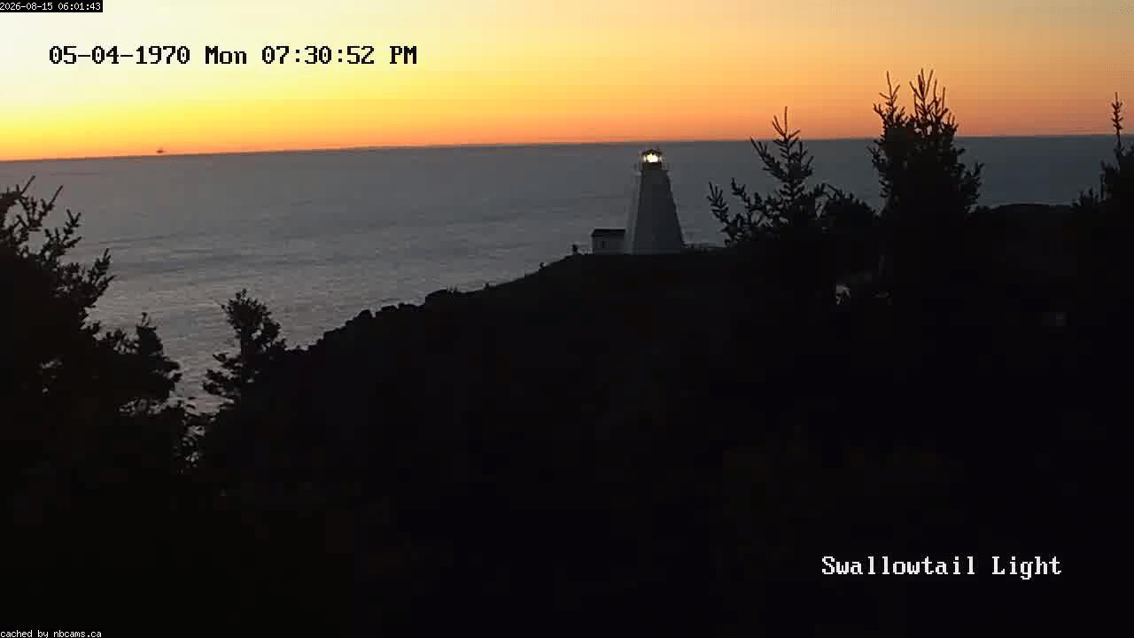 Web Cam image of Grand Manan (Swallowtail Light House)