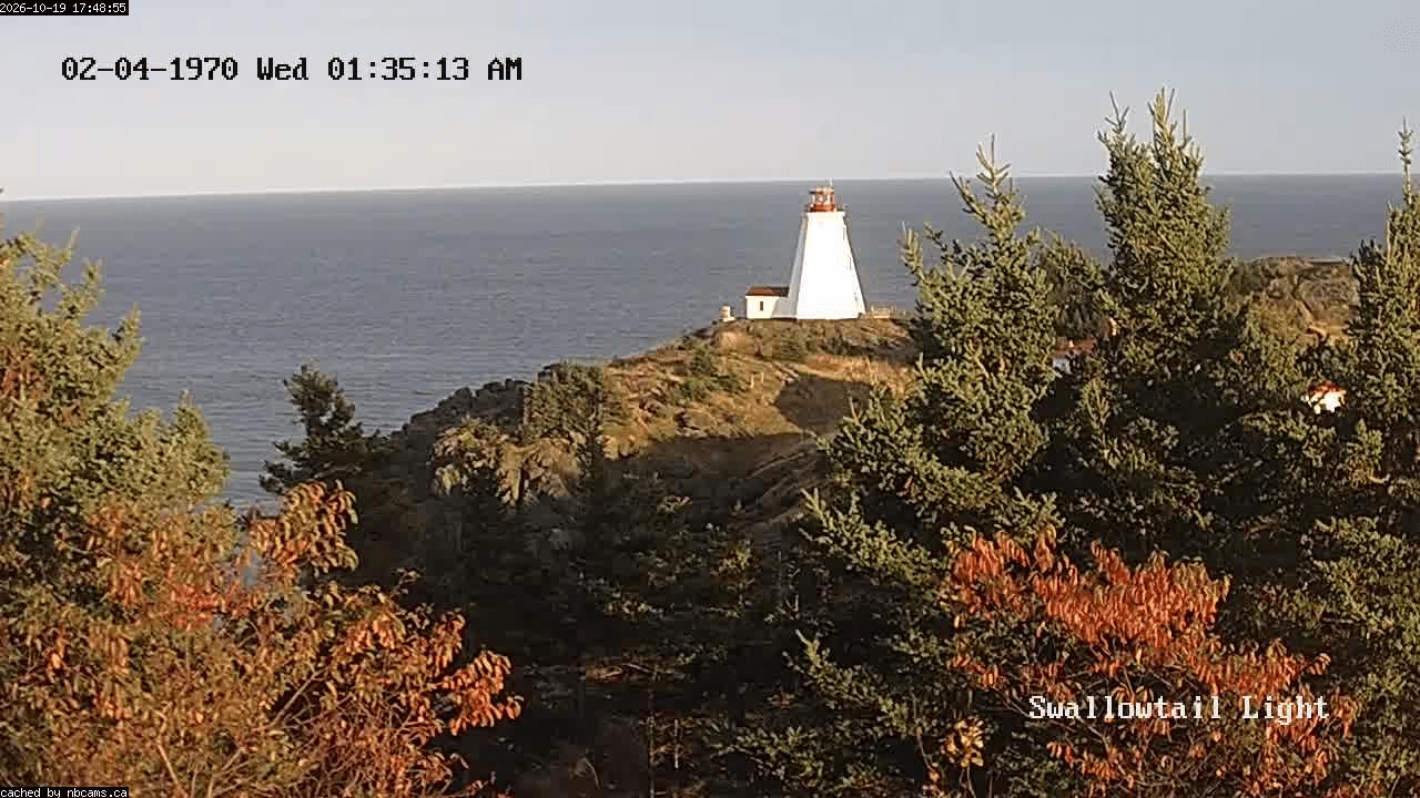 Web Cam image of Grand Manan (Swallowtail Light House)