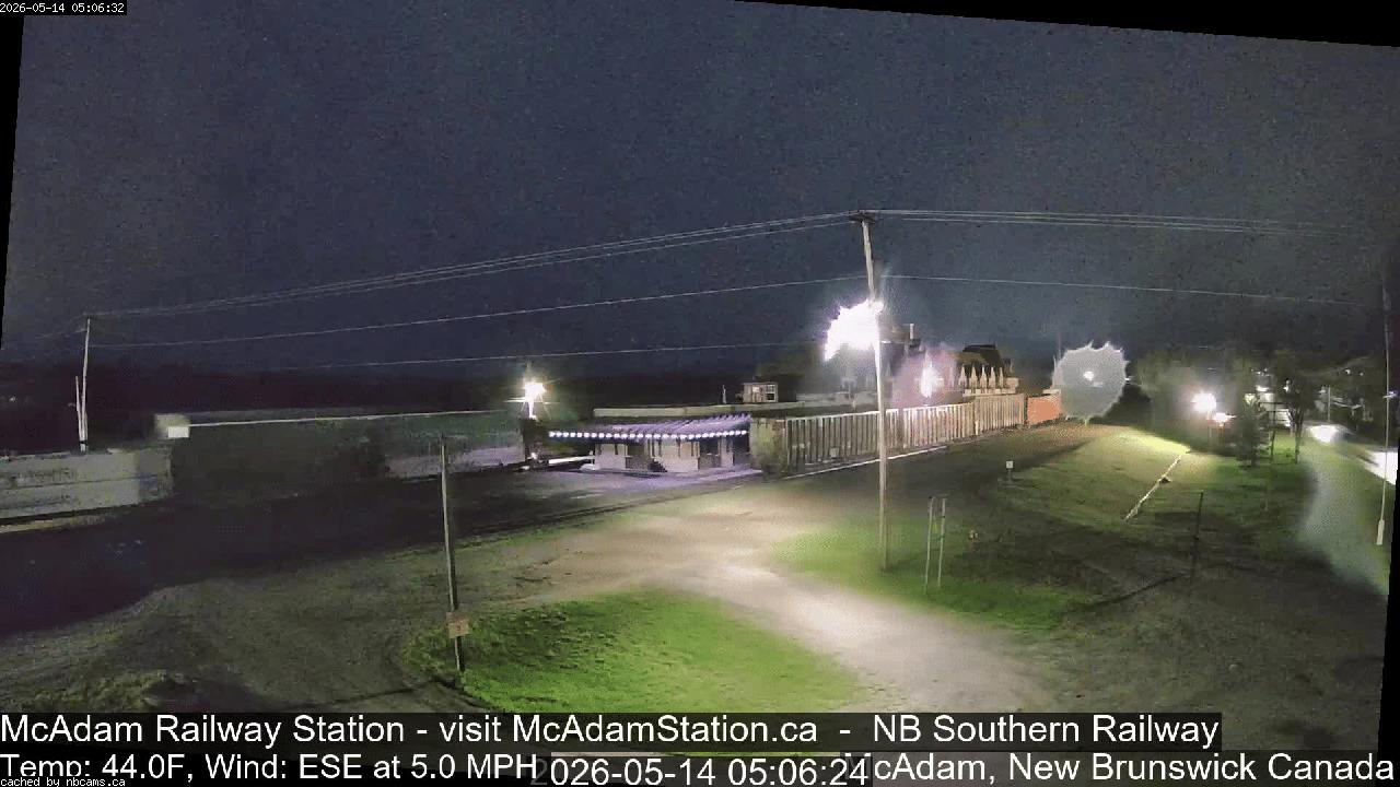 Web Cam image of McAdam Railway Station