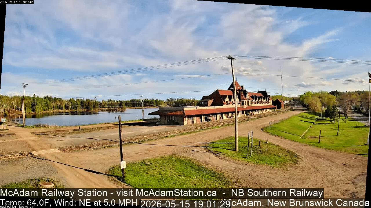 Web Cam image of McAdam Railway Station