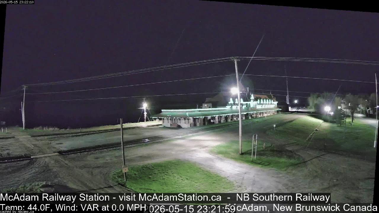 Web Cam image of McAdam Railway Station