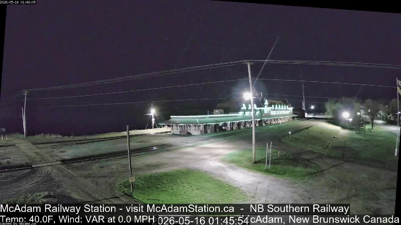 Web Cam image of McAdam Railway Station