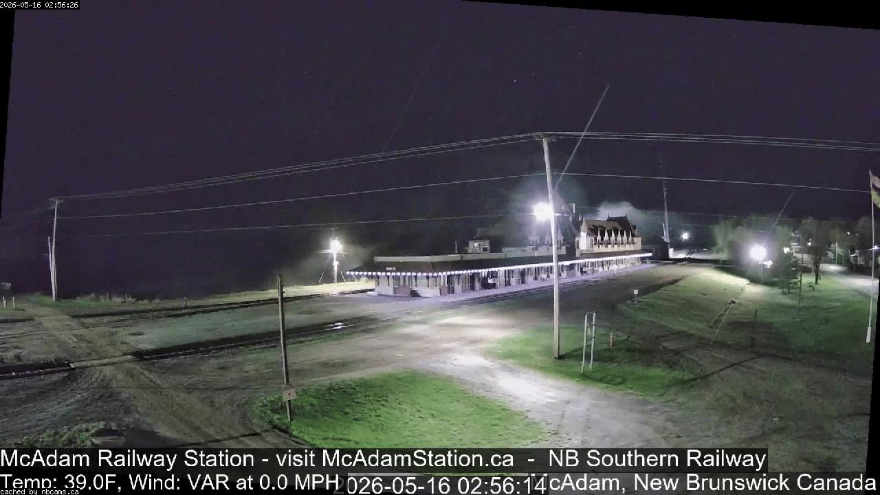 Web Cam image of McAdam Railway Station
