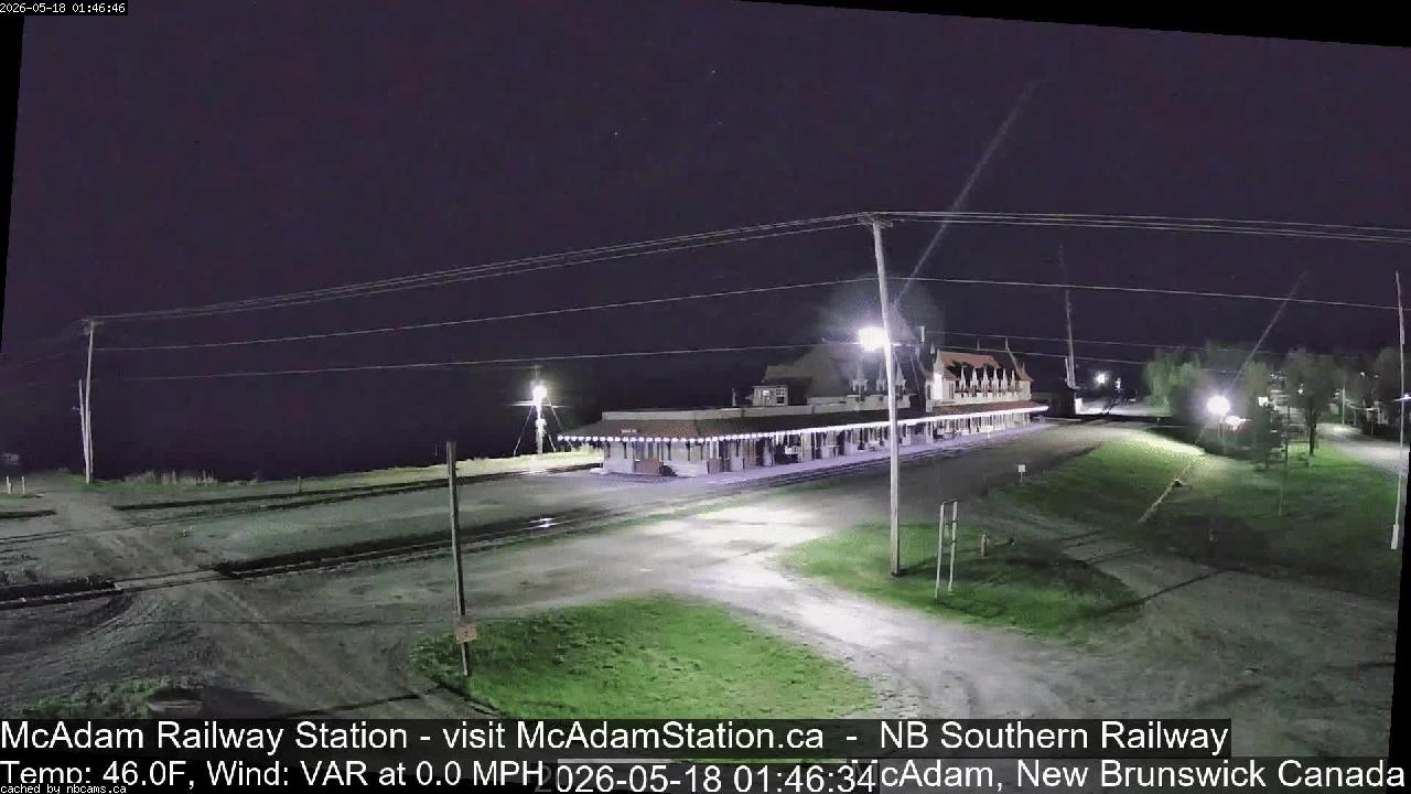 Web Cam image of McAdam Railway Station