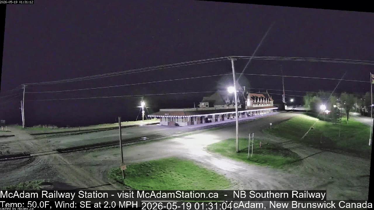 Web Cam image of McAdam Railway Station