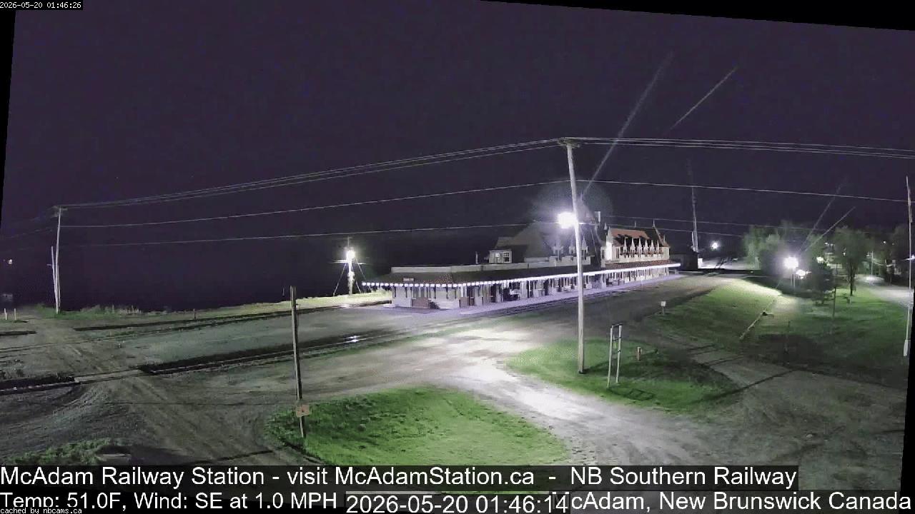 Web Cam image of McAdam Railway Station