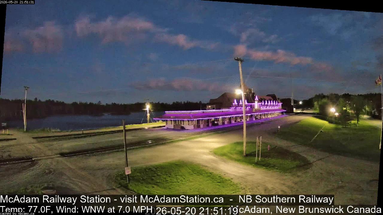 Web Cam image of McAdam Railway Station