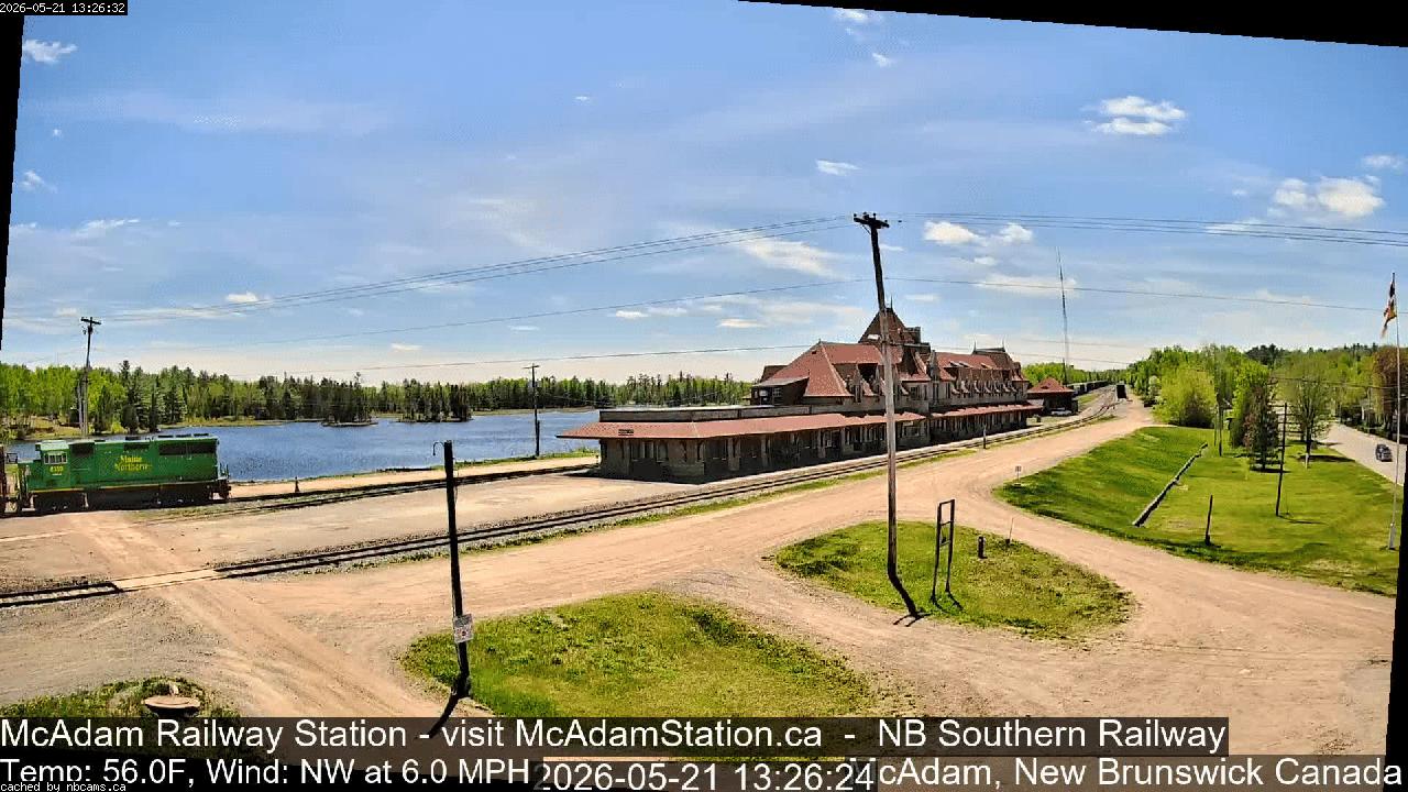 Web Cam image of McAdam Railway Station