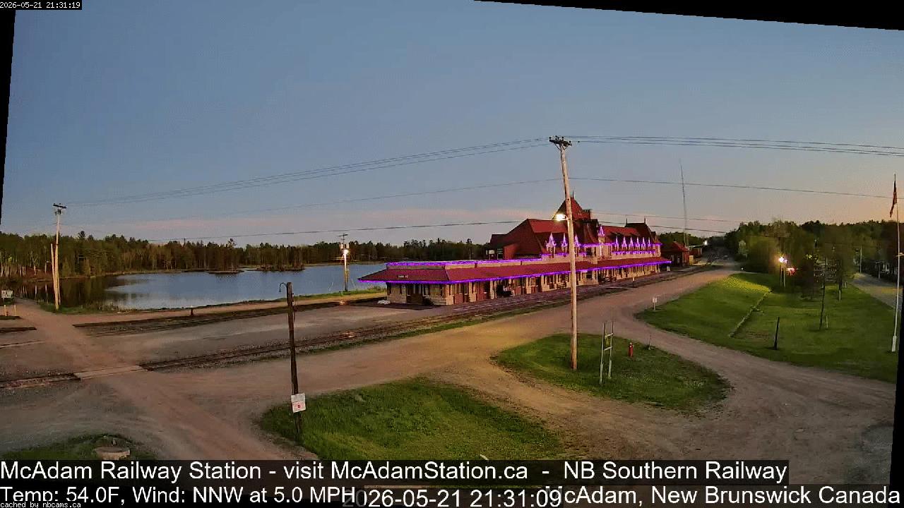 Web Cam image of McAdam Railway Station