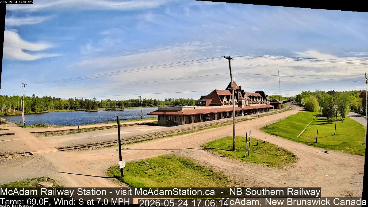 Web Cam image of McAdam Railway Station