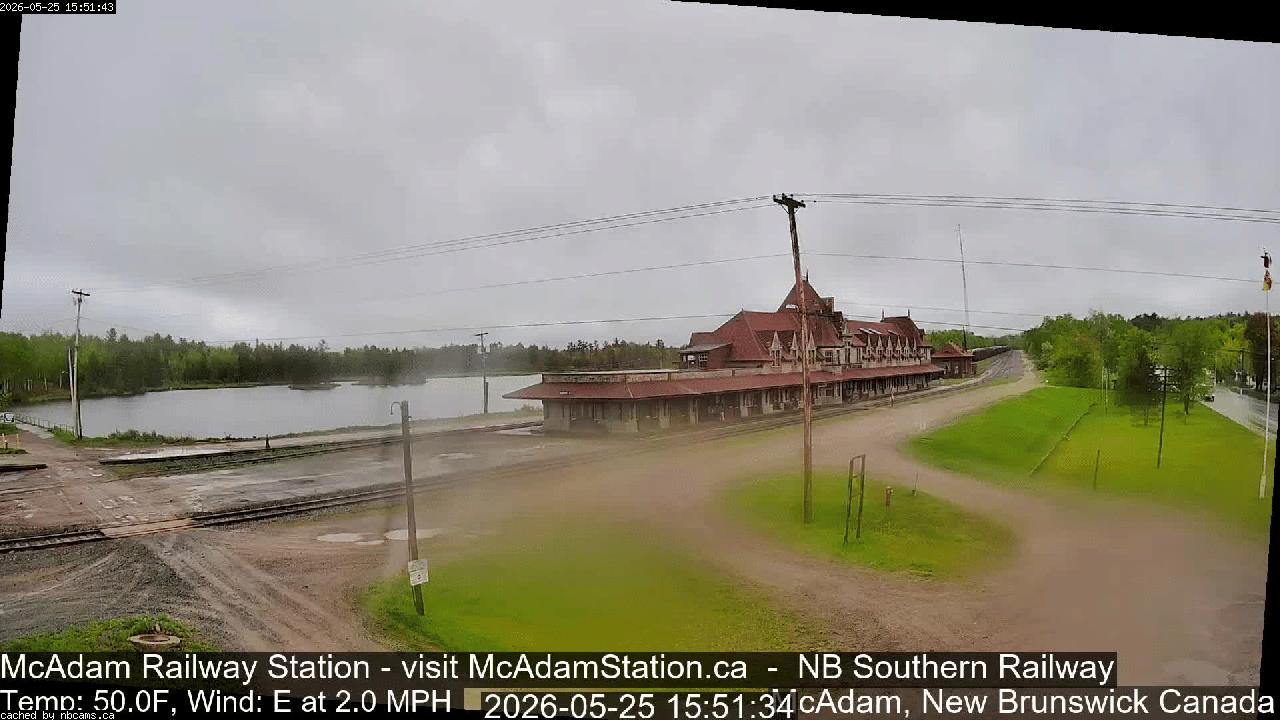 Web Cam image of McAdam Railway Station