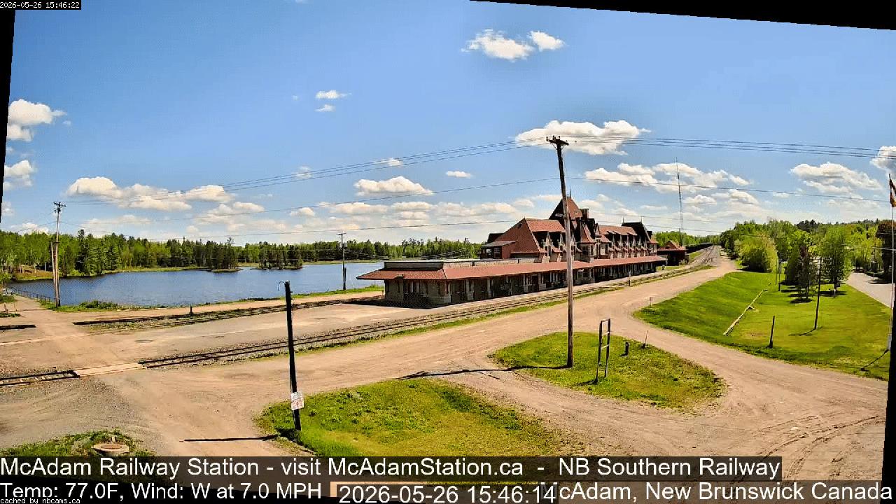 Web Cam image of McAdam Railway Station