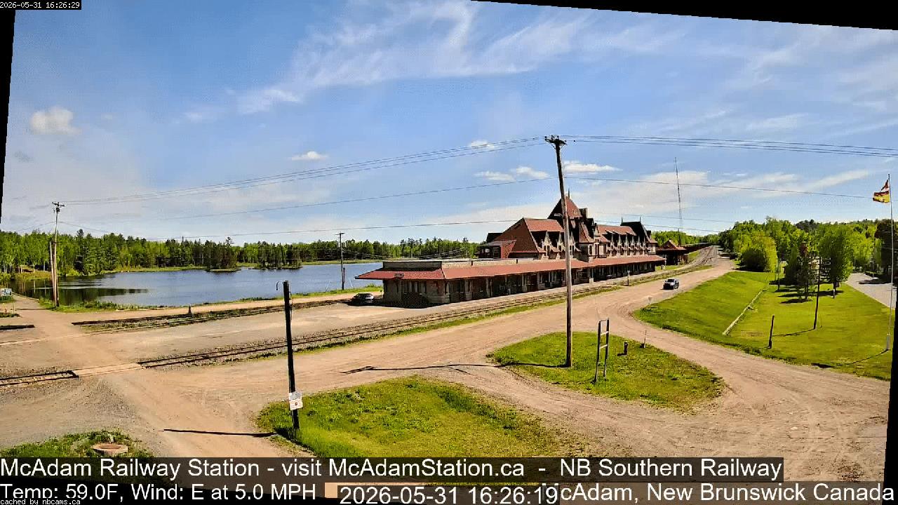 Web Cam image of McAdam Railway Station